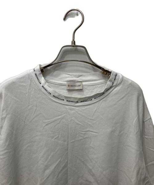 MONCLER（モンクレール）MONCLER (モンクレール) ネックロゴ長袖Ｔシャツ ホワイト サイズ:ＸＬの古着・服飾アイテム
