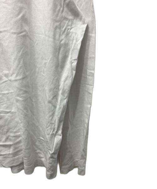 MONCLER（モンクレール）MONCLER (モンクレール) ネックロゴ長袖Ｔシャツ ホワイト サイズ:ＸＬの古着・服飾アイテム