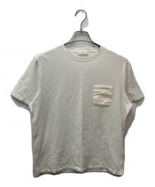 PRADA（プラダ）の古着「ラバーロゴポケットTシャツ」｜ホワイト