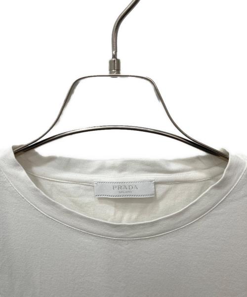 PRADA（プラダ）PRADA (プラダ) ラバーロゴポケットTシャツ ホワイト サイズ:XLの古着・服飾アイテム