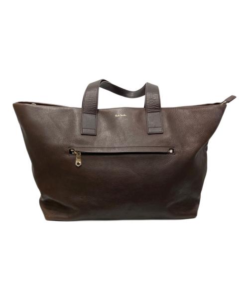 PAUL SMITH（ポールスミス）Paul Smith (ポールスミス) レザートートバッグ ブラウンの古着・服飾アイテム