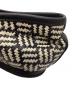 中古・古着 TORY BURCH (トリーバーチ) 編み込みフラットパンプス ホワイト×ブラック サイズ:8 1/2：5000円