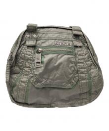 DIESEL（ディーゼル）の古着「メタルロゴトートバッグ」｜オリーブ