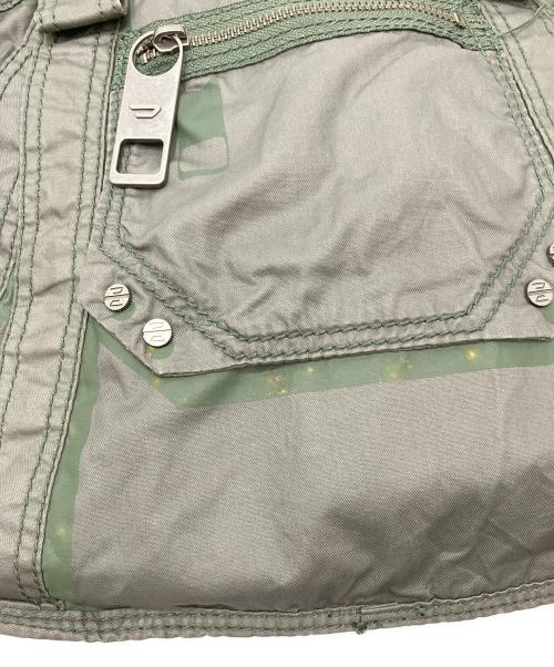 DIESEL（ディーゼル）DIESEL (ディーゼル) メタルロゴトートバッグ オリーブの古着・服飾アイテム