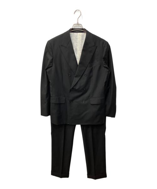 BARNEYS NEWYORK（バーニーズ・ニューヨーク）BARNEYS NEWYORK (バーニーズ・ニューヨーク) VITALE BARBERIS CANONICO (ヴィターレ バルベリス カノニコ) SUPER110’Sセットアップスーツ ブラック サイズ:48の古着・服飾アイテム