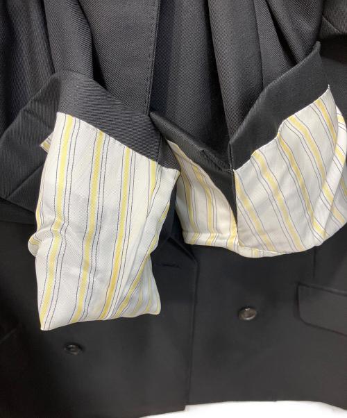 BARNEYS NEWYORK（バーニーズ・ニューヨーク）BARNEYS NEWYORK (バーニーズ・ニューヨーク) VITALE BARBERIS CANONICO (ヴィターレ バルベリス カノニコ) SUPER110’Sセットアップスーツ ブラック サイズ:48の古着・服飾アイテム
