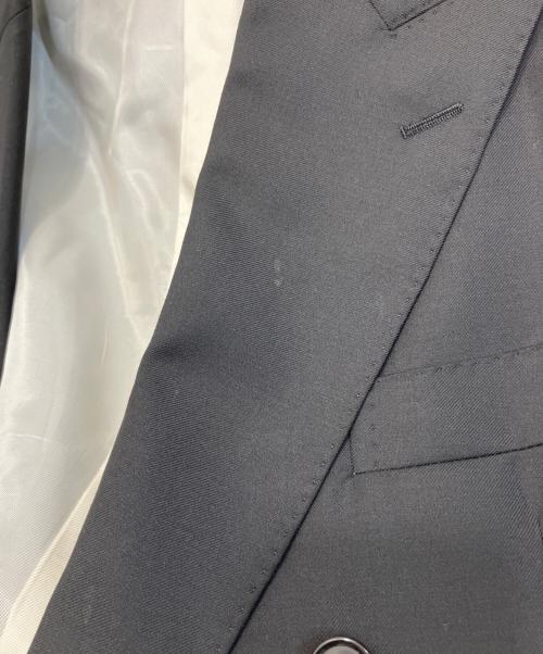 BARNEYS NEWYORK（バーニーズ・ニューヨーク）BARNEYS NEWYORK (バーニーズ・ニューヨーク) VITALE BARBERIS CANONICO (ヴィターレ バルベリス カノニコ) SUPER110’Sセットアップスーツ ブラック サイズ:48の古着・服飾アイテム
