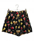 eYe COMME des GARCONS JUNYAWATANABE MAN×LOUSY LIVINアイ コム デ ギャルソン ジュンヤ ワタナベ マン×ラウジー・リヴィン）の古着「綿ブロードプリント Wネームショーツ」｜ブラック