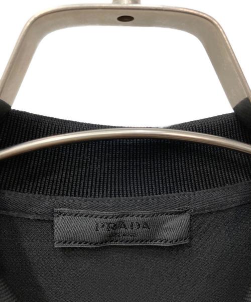 PRADA（プラダ）PRADA (プラダ) ピケポロシャツ ブラック サイズ:Mの古着・服飾アイテム