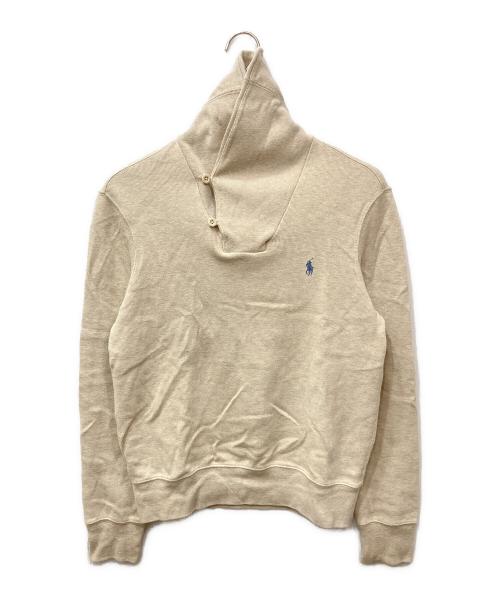 POLO RALPH LAUREN（ポロ・ラルフローレン）POLO RALPH LAUREN (ポロ・ラルフローレン) ショールカラーニット ベージュ サイズ:Sの古着・服飾アイテム