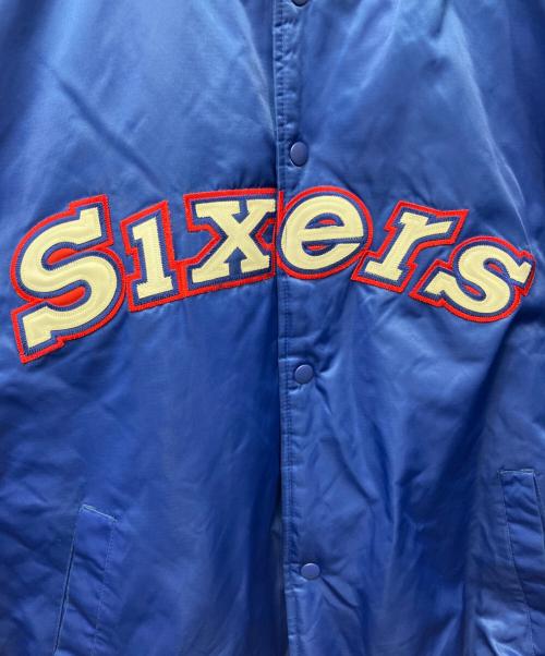 HARDWOOD CLASSICS（ハードウッドクラシック）HARDWOOD CLASSICS (ハードウッドクラシック) 90's NBA Sixers スタジャン ブルー サイズ:表記無しの古着・服飾アイテム