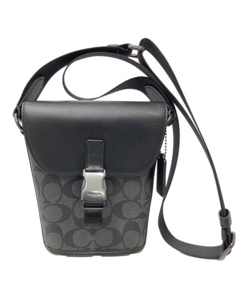 COACH（コーチ）COACH (コーチ) Track Small Flap Crossbody(トラックスモールフラップクロスボディ) ブラックの古着・服飾アイテム