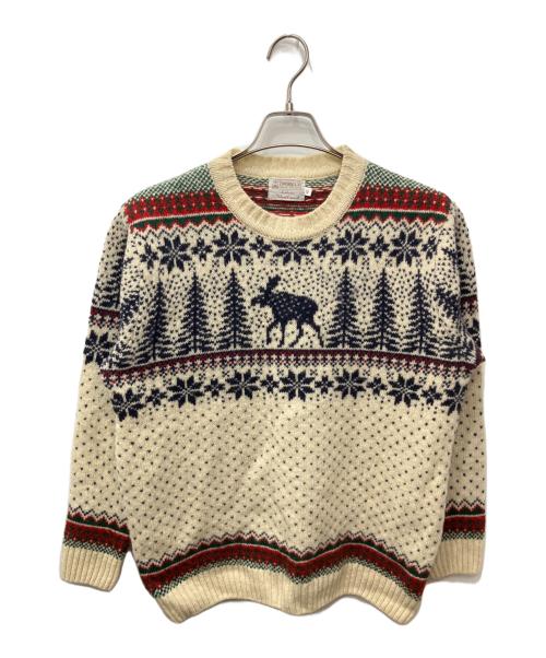 INVERALLAN（インバーアラン）INVERALLAN (インバーアラン) クルーネックニット アイボリー サイズ:40の古着・服飾アイテム