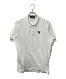 DSQUARED2（ディースクエアード）の古着「Short-sleeve polo shirt/ドッグワッペンポロシャツ」｜ホワイト