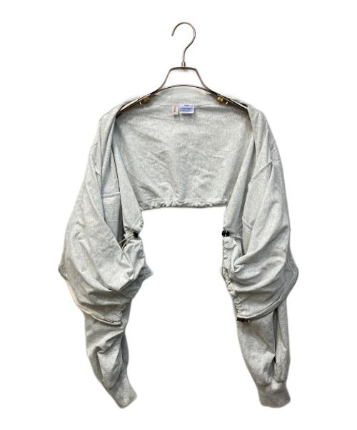 Champion（チャンピオン）Champion (チャンピオン) Freada (フリーダ) ギャザー×フリル ジップショートボレロ グレー サイズ:FREEの古着・服飾アイテム