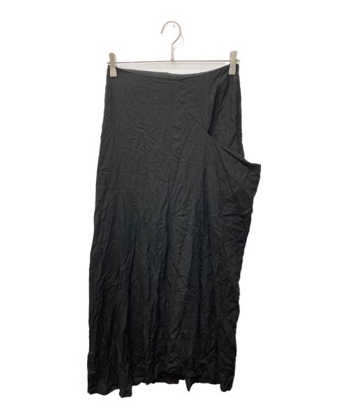 Y's（ワイズ）Y's (ワイズ) RAYON CAMBRIC LEFT CLOTH SKIRT/レーヨンキャンブリックレフトクロススカート ブラック サイズ:1の古着・服飾アイテム