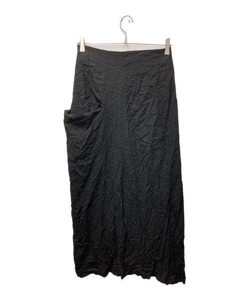 Y's（ワイズ）Y's (ワイズ) RAYON CAMBRIC LEFT CLOTH SKIRT/レーヨンキャンブリックレフトクロススカート ブラック サイズ:1の古着・服飾アイテム