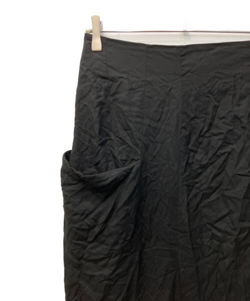 Y's（ワイズ）Y's (ワイズ) RAYON CAMBRIC LEFT CLOTH SKIRT/レーヨンキャンブリックレフトクロススカート ブラック サイズ:1の古着・服飾アイテム