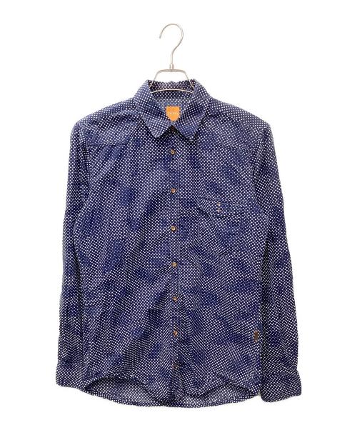BOSS HUGO BOSS（ボス ヒューゴボス）BOSS HUGO BOSS (ボス ヒューゴボス) ダイヤドットシャツ ブルー サイズ:Sの古着・服飾アイテム
