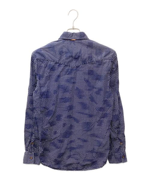 BOSS HUGO BOSS（ボス ヒューゴボス）BOSS HUGO BOSS (ボス ヒューゴボス) ダイヤドットシャツ ブルー サイズ:Sの古着・服飾アイテム