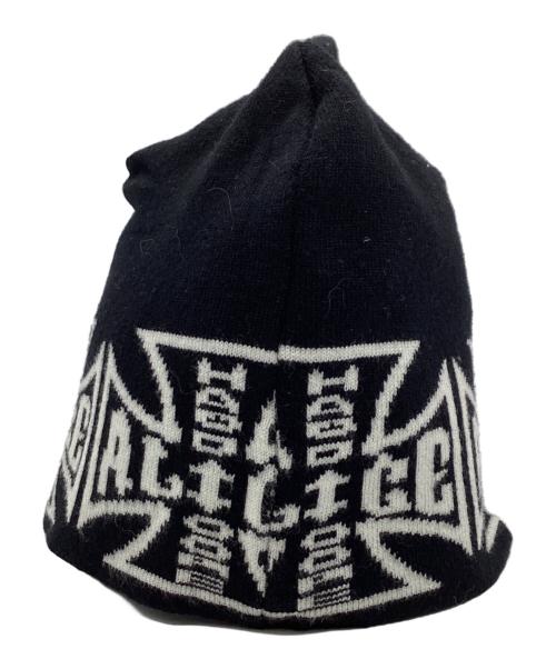 ALICE Hollywood（アリス ハリウッド）ALICE HOLLYWOOD (アリス ハリウッド) JACQUARD CHOPPER BEANIE （ジャガードチョッパービーニー） ホワイト×ブラックの古着・服飾アイテム