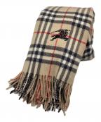 BURBERRY LONDONバーバリーロンドン）の古着「ノバチェック大判ウールマフラー」｜ベージュ
