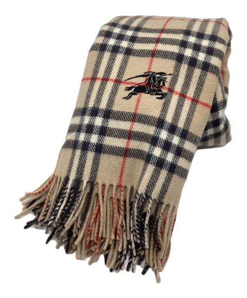 BURBERRY LONDON（バーバリーロンドン）BURBERRY LONDON (バーバリーロンドン) ノバチェック大判ウールマフラー ベージュ サイズ:75cm×150cmの古着・服飾アイテム