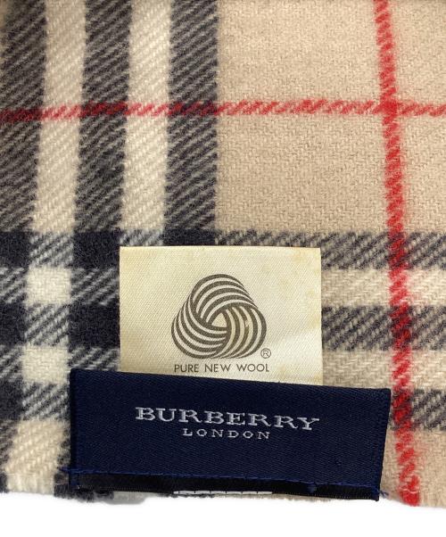 BURBERRY LONDON（バーバリーロンドン）BURBERRY LONDON (バーバリーロンドン) ノバチェック大判ウールマフラー ベージュ サイズ:75cm×150cmの古着・服飾アイテム