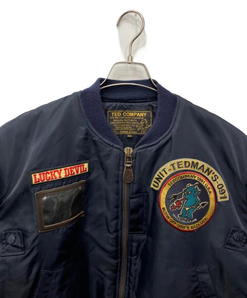 TED COMPANY（テッドカンパニー）TED COMPANY (テッドカンパニー) ワッペン付MA-1ジャケット ネイビー サイズ:42の古着・服飾アイテム