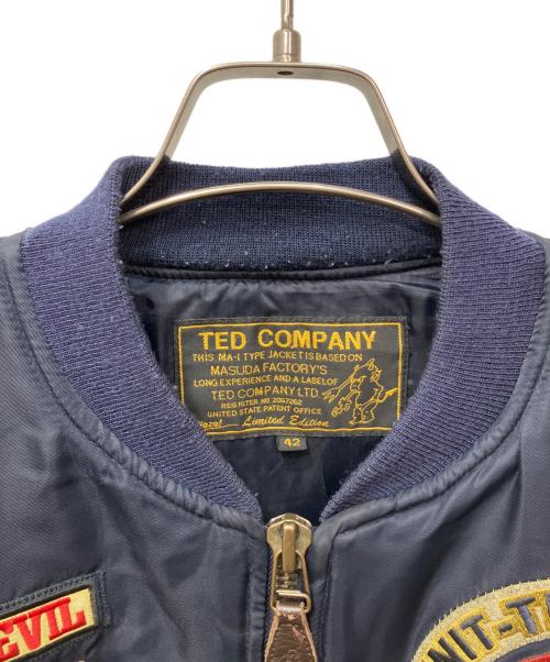 TED COMPANY（テッドカンパニー）TED COMPANY (テッドカンパニー) ワッペン付MA-1ジャケット ネイビー サイズ:42の古着・服飾アイテム