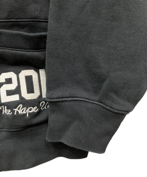 Aape BY A BATHING APE（エーエイプ バイ アベイシングエイプ）AAPE BY A BATHING APE (エーエイプ バイ アベイシングエイプ) college fleece cardigan（カレッジフリースカーディガン） ブラック サイズ:Mの古着・服飾アイテム
