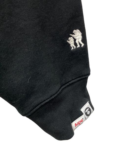 Aape BY A BATHING APE（エーエイプ バイ アベイシングエイプ）AAPE BY A BATHING APE (エーエイプ バイ アベイシングエイプ) college fleece cardigan（カレッジフリースカーディガン） ブラック サイズ:Mの古着・服飾アイテム