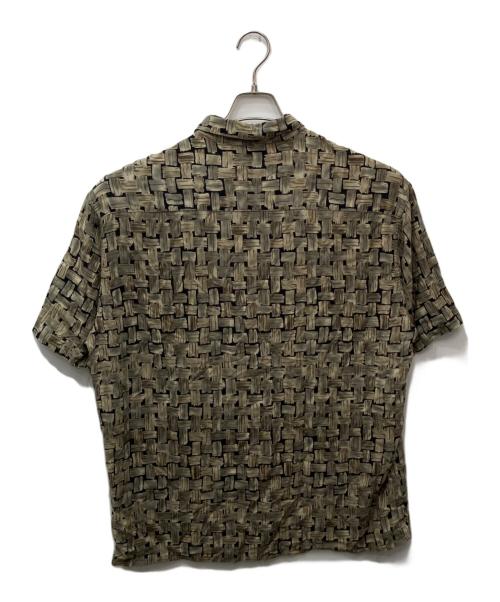 pierre cardin（ピエール・カルダン）pierre cardin (ピエール・カルダン) 総柄レーヨンシャツ オリーブ サイズ:XLの古着・服飾アイテム