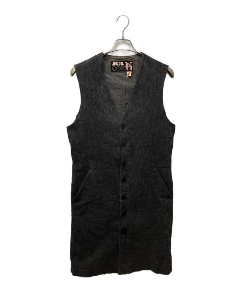 Jean Paul GAULTIER（ジャンポールゴルチェ）Jean Paul GAULTIER (ジャンポールゴルチェ) ジャガードロングジレ グレー サイズ:48の古着・服飾アイテム