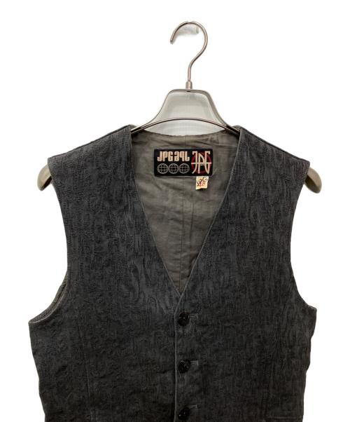Jean Paul GAULTIER（ジャンポールゴルチェ）Jean Paul GAULTIER (ジャンポールゴルチェ) ジャガードロングジレ グレー サイズ:48の古着・服飾アイテム