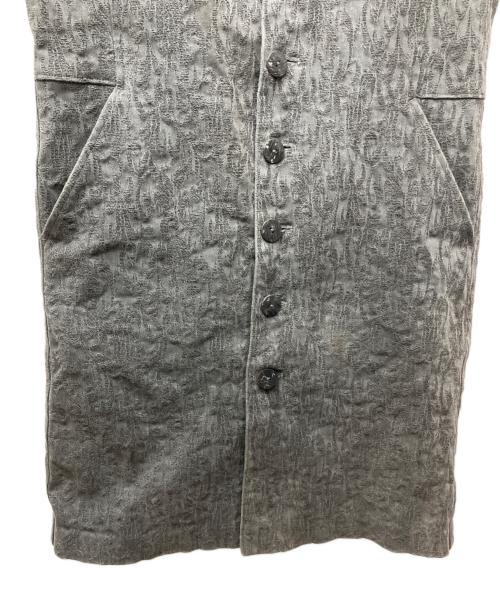 Jean Paul GAULTIER（ジャンポールゴルチェ）Jean Paul GAULTIER (ジャンポールゴルチェ) ジャガードロングジレ グレー サイズ:48の古着・服飾アイテム