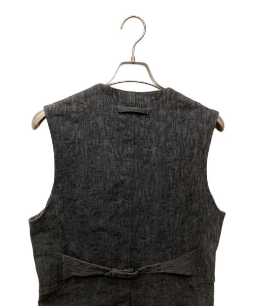 Jean Paul GAULTIER（ジャンポールゴルチェ）Jean Paul GAULTIER (ジャンポールゴルチェ) ジャガードロングジレ グレー サイズ:48の古着・服飾アイテム
