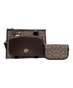COACHコーチ）の古着「マルチファンクション クロスボディ ウィズ ディンキー」｜ベージュ