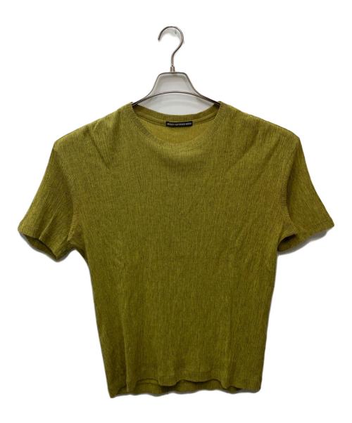 ISSEY MIYAKE MEN（イッセイミヤケメン）ISSEY MIYAKE MEN (イッセイミヤケメン) CREPE TUCK JERSEY（クレープタックジャージー） イエロー サイズ:2の古着・服飾アイテム