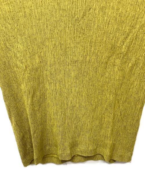 ISSEY MIYAKE MEN（イッセイミヤケメン）ISSEY MIYAKE MEN (イッセイミヤケメン) CREPE TUCK JERSEY（クレープタックジャージー） イエロー サイズ:2の古着・服飾アイテム