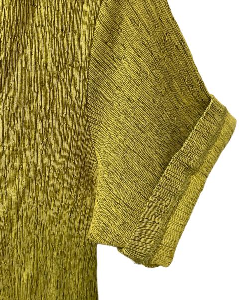 ISSEY MIYAKE MEN（イッセイミヤケメン）ISSEY MIYAKE MEN (イッセイミヤケメン) CREPE TUCK JERSEY（クレープタックジャージー） イエロー サイズ:2の古着・服飾アイテム