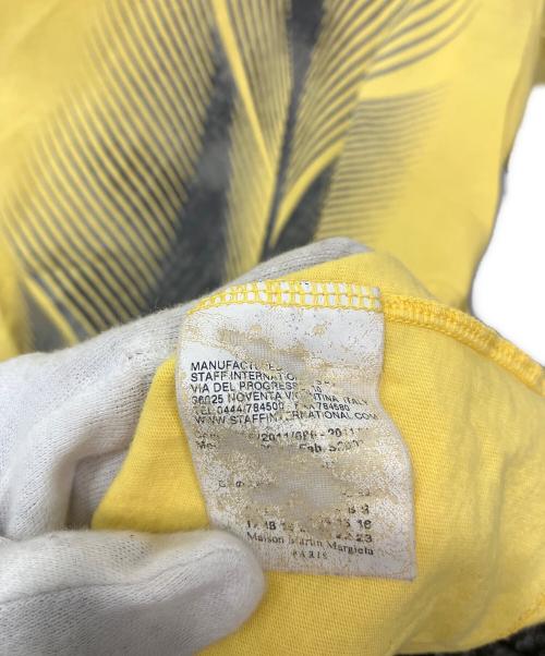 Maison Margiela（メゾンマルジェラ）Maison Margiela (メゾンマルジェラ) リーフプリントTシャツ イエロー サイズ:46の古着・服飾アイテム