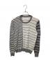 Maison Martin Margiela（メゾンマルタンマルジェラ）の古着「エルボーパッチコットンボーダーニットセーター」｜ホワイト