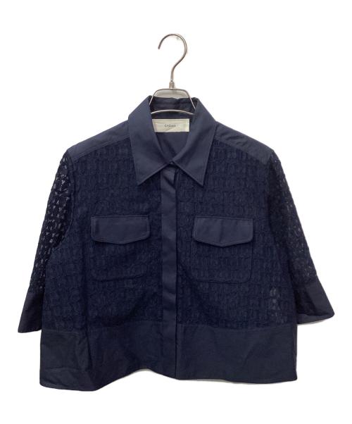 CYCLAS（シクラス）CYCLAS (シクラス) レースシャツ ネイビー サイズ:34の古着・服飾アイテム