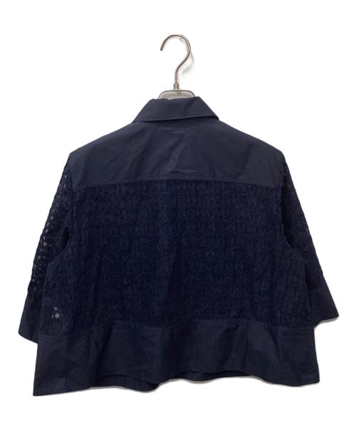 CYCLAS（シクラス）CYCLAS (シクラス) レースシャツ ネイビー サイズ:34の古着・服飾アイテム