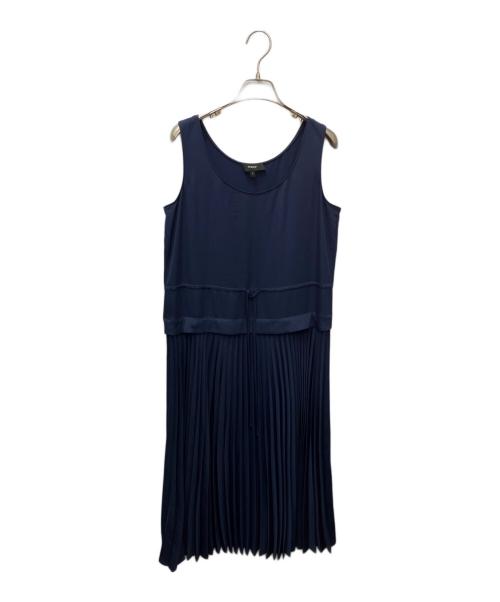 theory（セオリー）theory (セオリー) ウォッシャブル プリーツ ロングワンピース ネイビー サイズ:Sの古着・服飾アイテム