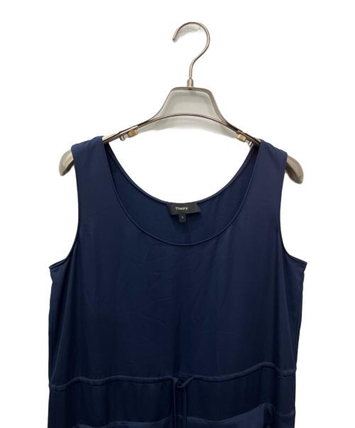 theory（セオリー）theory (セオリー) ウォッシャブル プリーツ ロングワンピース ネイビー サイズ:Sの古着・服飾アイテム
