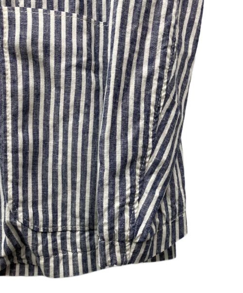 TAGLIATORE（タリアトーレ）TAGLIATORE (タリアトーレ) TOMORROW LAND (トゥモローランド) ストライプジャケット ブルー サイズ:48の古着・服飾アイテム