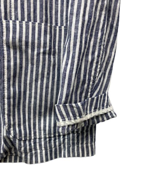 TAGLIATORE（タリアトーレ）TAGLIATORE (タリアトーレ) TOMORROW LAND (トゥモローランド) ストライプジャケット ブルー サイズ:48の古着・服飾アイテム