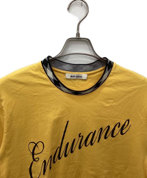 WALES BONNER（ウェールズボナー）WALES BONNER (ウェールズボナー) Endurance T Shirt（エンデュランス） イエロー サイズ:Lの古着・服飾アイテム